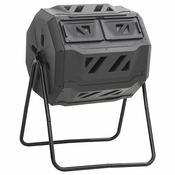 vidaXL Vrtni kompostnik črn 73x64x95 cm 160 L