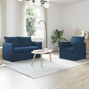 Vidaxl Kavč 120cm 2 pcs Modra Kovina