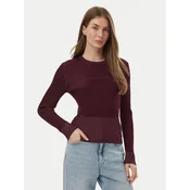 Guess Jeans Bluza W6BR04 Z1247 Bordo rdeča Slim Fit