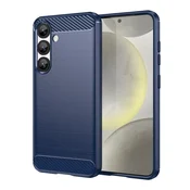 slomart Silikonska torbica Carbon Case za iPhone 16e - modra