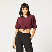 SQUATWOLF Ženska majica Code Crop V Neck Red S