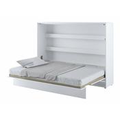 Zidni krevet Concept Pro Lenart AH115 (Sjajno bijela) Bracni, Bijela, 140x200, Medijapan, Laminirani iveral, Basi a doghePodnice za krevet, 168x211x157cm
