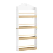 SoBuy SoBuy Otroška knjižna polica s 4 policami Bela 60x15x130.5cm Funkcionalen KMB121-WN, (5000117414)