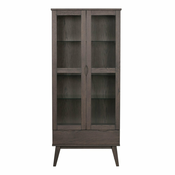 Rjava vitrina v hrastovem dekorju 82x185 cm Filippa – Rowico