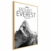 Plakat - Mount Everest 21x30 Zlatni okvir