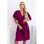 Kesi Włoski Dress with a plunging neckline plum