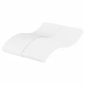 Vidaxl Vzmetnica iz pene bela 140x220 cm trdota H2 H3