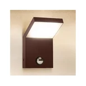 Brilagi -LED Spoljašnje zidno svetlo sa senzorom RIANO LED/8W/230V braon IP65