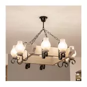 Brilagi - Luster na lancu QUEEN 8xE14/40W/230V hrast