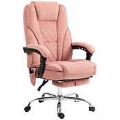 Homestar Pisarniški stol z vibracijskim masažnim naslonom nastavljiv 67x72x111 cm roza