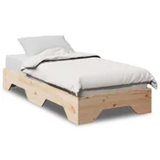Vidaxl posteljni okvir brez vzmetnice ga je mogoče zlagati 75x190 cm