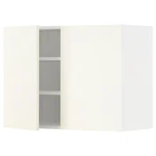 METOD Viseča omarica s policami/2 vrati, bela/Vallstena bela, 80x60 cm