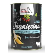 Syta Micha SYTA MICHA Junior Jagnjetina s črnim korenjem in banano - mokra hrana za pse - 400g