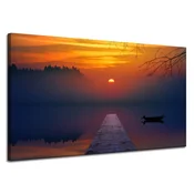 shumee Platno Narava Sončni zahod nad jezerom 120x70 cm