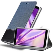 Cadorabo CADORABO Ohišje, združljiv s HTC v temno modri barvi - zaščitni pokrov z magnetnim zapiranjem, stoječo funkcijo in režo za kartico, (20570474)