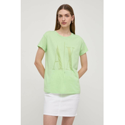 Majica kratkih rukava Armani Exchange za žene, boja: zelena