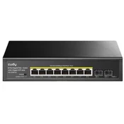 Cudy GS1008PS2 mrežno stikalo Brez upravljanja Gigabit Ethernet (10/100/1000) Power over Ethernet (PoE) Črna