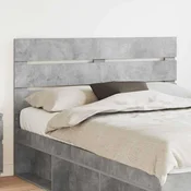 vidaXL vidaXL Vzglavje z vzglavjem Betonsko siva 150 cm Konstruiran les, (5000120921)