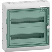 Schneider Electric Nadometna razdelilna omarica Mureva (prej Kaedra) IP65 MRV-2-18-NT-T prozorna vrata 2 vrsti 18 modulov/vrsta