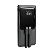 PB10-PD20-LCD-01 Gembird 20 W prenosni punjae sa brzim punjenjem i integrisanim kablovima, 10000 mAh
