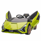 HOMCOM 12V otroški električni avto z žarometi in glasbo, daljinskim upravljalnikom in hitrostjo 3-8 km/h, starost 3-5 let, 108x62x40 cm, zelena