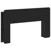 Vidaxl Posteljna glava Črna 135 x 18,5 x 80 cm Konstruirano leseno