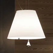 Luceplan Costanza viseča svetilka D13sas, bela - Dnevna soba/jedilnica - Dizajn - aluminij, bela barva - Plastika