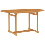 Vidaxl Vrtna miza 150x90x75 cm trdna tikovina