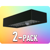 V-TAC LED solarna stenska svetilka s senzorjem 6W, 900lm, 3000mAh, 4000K, črna/2-PACK!