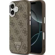 Guess GUESS ovitek za iPhone 17, združljiv z MagSafe GUHMP17SP4TSRCMW (PU 4G z logotipom trikotnika SL) rjav