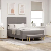 vidaXL vidaXL Postelja z vzmetnico z vzmetnico Taupe 160 x 200 cm blago, (5000141890)