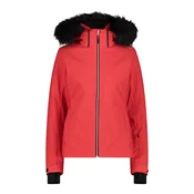 CMP WOMAN JACKET ZIP HOOD, ženska skijaška jakna, crvena 34W4546F