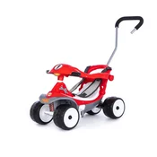 POLESIE Guralica za bebe Quad, Sa ruckom i pojasevima, Crvena