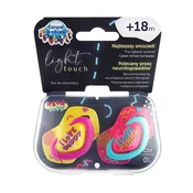 CANPOL BABIES Silikonska varalica za bebe Love 18M+ 2/1 neon roze i žuta