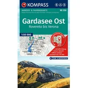 KOMPASS Wanderkarte 250 Gardasee Ost, Rovereto bis Verona 1:50.000