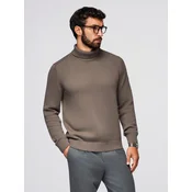 Ombre Mens sweater with a v-neck neckline with a shirt collar - black
