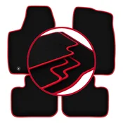 Velurne talne preproge z rdečim robom za: Dodge Charger LD coupe (2011-2020)