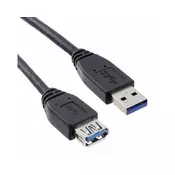 E-GREEN Kabl USB 3.0 A - USB A M/F (produžni) 1.8m crni