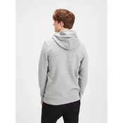 JACK & JONES Majica JJECorp svetlo siva / mandarina / črna