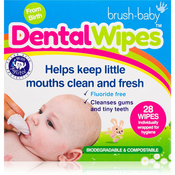 Brush Baby DentalWipes robčki za zobe za otroke 6 kos