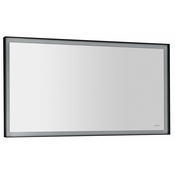 Ogledalo SORT z osvetlitvijo ozadja LED, 1200 x 700 mm, mat črno - Črna - Aluminij - LED - Svetila - 33.9 - LED - Ogledala z osvetlitvijo ozadja