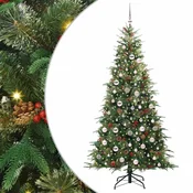 Vidaxl Umetno Zložljivo Božično Drevo Zelena 210 cm PE in PVC