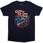 Guns N Roses Majica Was Here Unisex Navy Blue XL