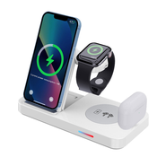 Bezicni punjac B-19 4u1 za 2x iPhone,Airpods,Apple Watch 15W, Beli