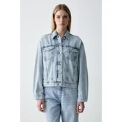 Tommy Jeans Jeans jakna DW0DW23471 Modra Relaxed Fit
