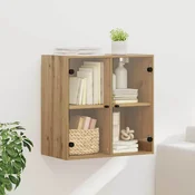 vidaXL Omarica na steni Umetni hrast 68 x 37 x 68,5 cm Konstruiran les