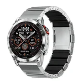 INF Hitro sproščljiva jeklena zapestnica z magnetno sponko, 26mm za Garmin Silver + Black, (5000295570)
