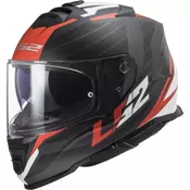 Motoristična čelada LS2 Storm II Nerve (FF800), črna/rdeča