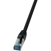 LOGILINK LogiLink CQ6105S RJ45 CAT 6a S/FTP 15.00 m črna pletena zaščita\, brez halogena\, PUR plašč\, kislinsko odporen\, odporen na olje in abrazijo 1 kos, (20415919)