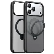 Premium maska Torras Ostand Spin za iPhone 17 Pro Max - black
